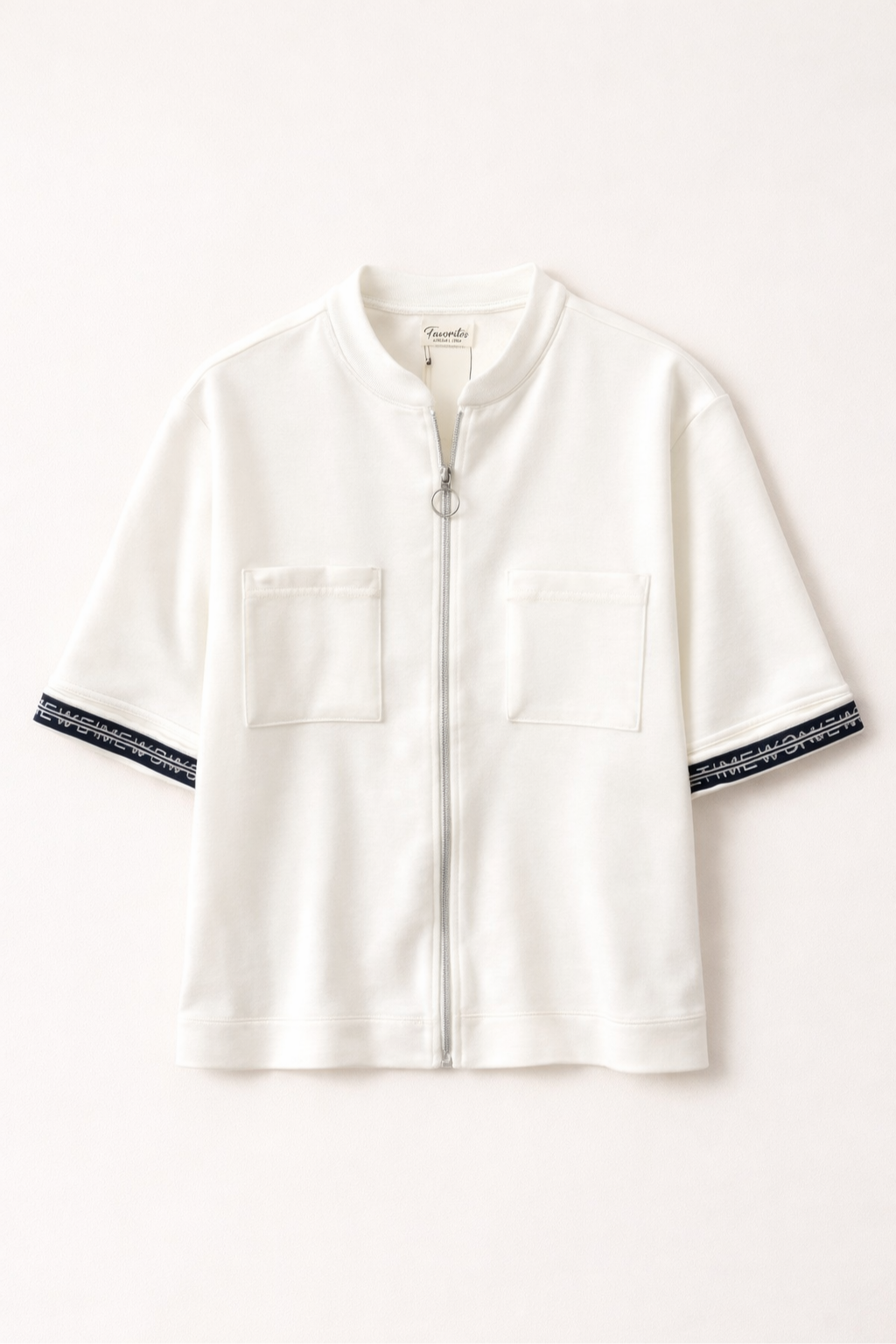 BLUSÃO BRANCO DE MANGA CURTA - BÁRBARA LEBEK