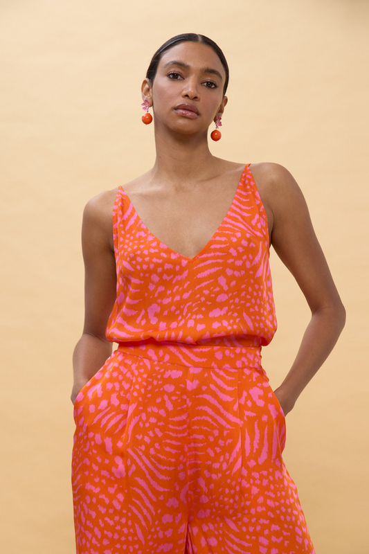 TOP DE ALÇAS COM ESTAMPA VIVA - LOLA CASADEMUNT