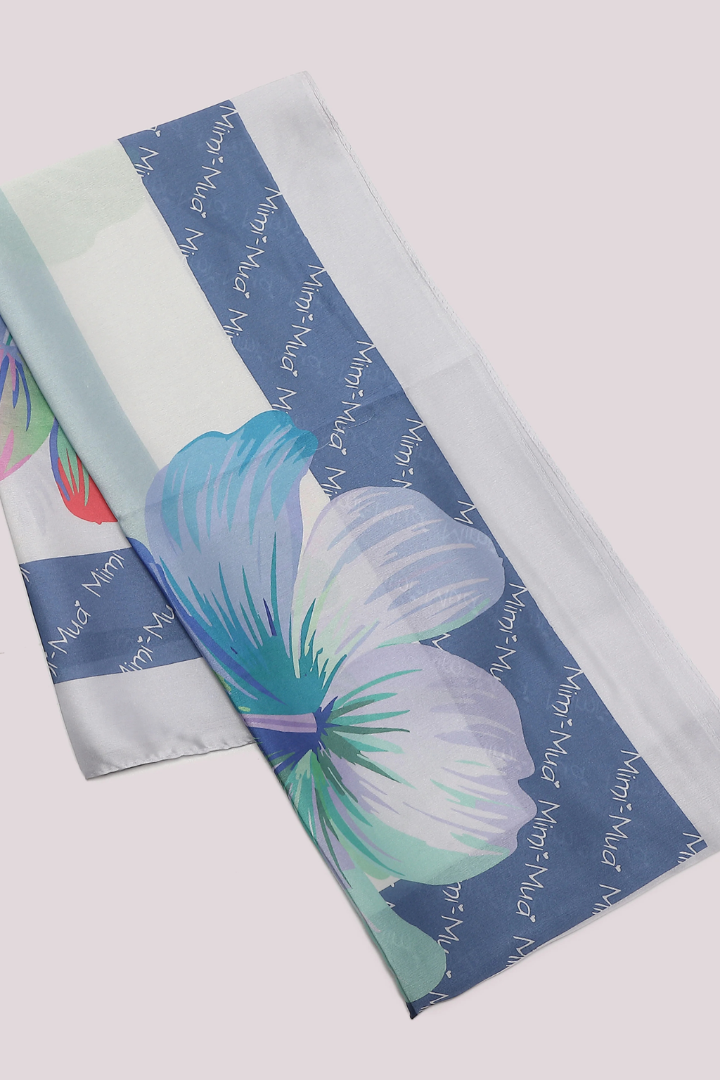 LENÇO COM LÍRIO E MOLDURA - MIMI MUA