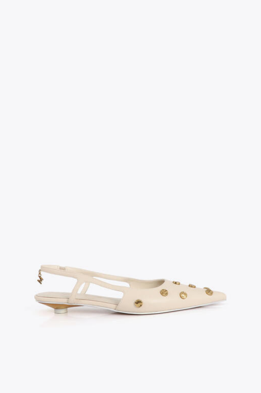 SAPATOS PÉROLA COM TACHINHAS DOURADAS - LOLA CASADEMUNT