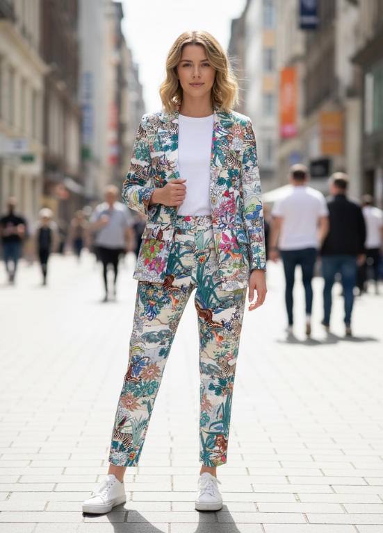 BLAZER ESTAMPADO TROPICAL E ANIMAL - ALIBY