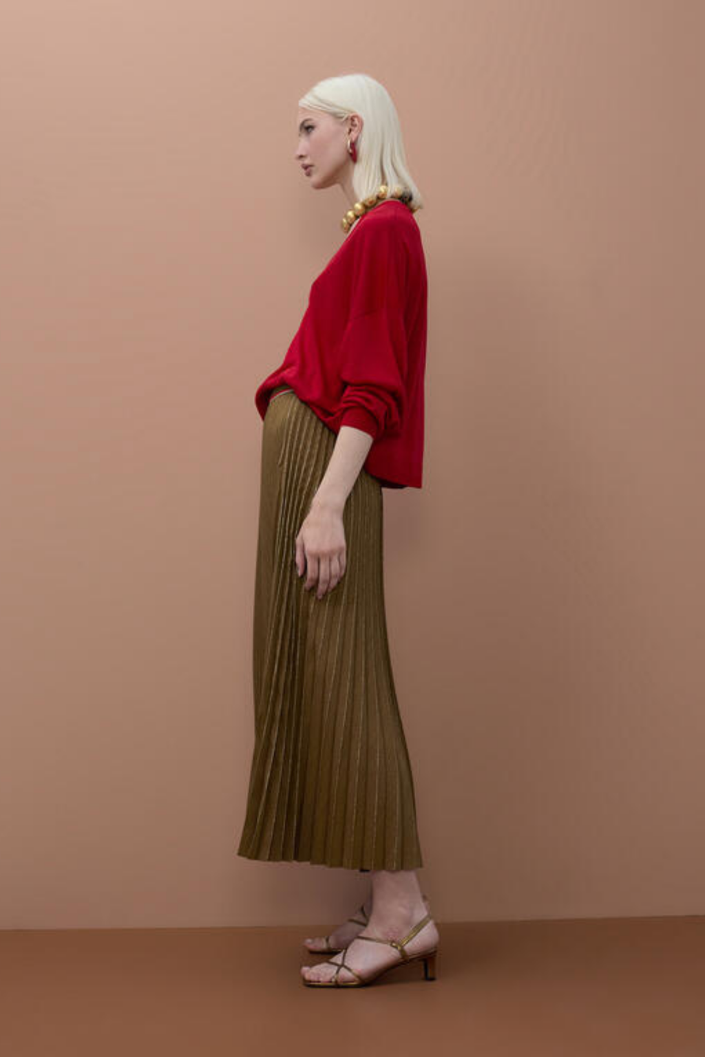 SAIA MIDI PLISSADA METALIZADA - LOLA CASADEMUNT BY MAITE