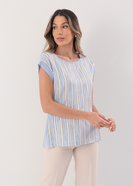 BLUSA CASUAL CHIC COM RISCAS À FRENTE - FERRACHE