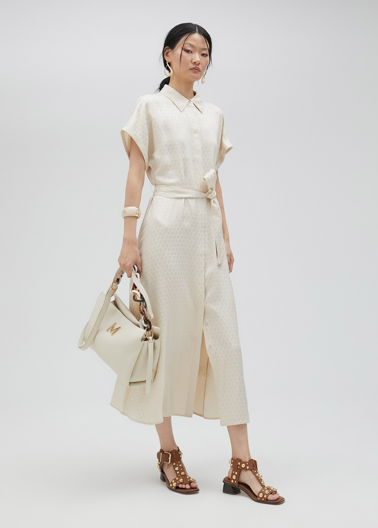 VESTIDO CAMISEIRO ACETINADO - LOLA CASADEMNT BY MAITE