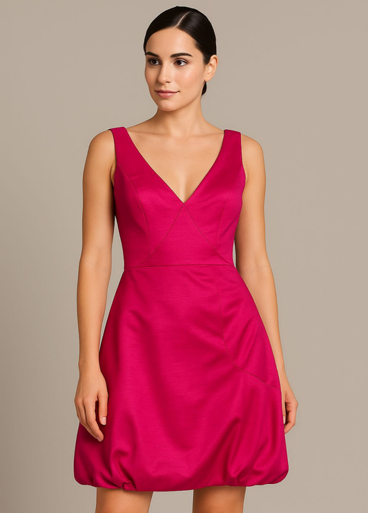 VESTIDO CURTO COM DECOTE - ALIBY