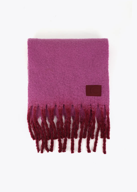 CACHECOL BÁSICO COM DETALHE DE FRANJA DEGRADÊ EM ROSA - LOLA CASADEMUNT