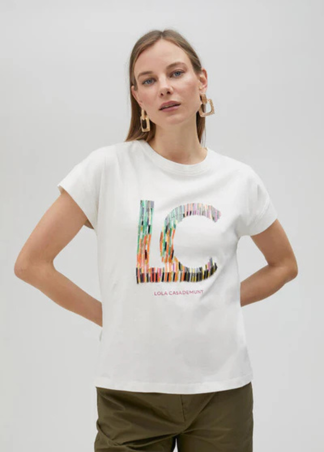 T-SHIRT PAETÊS MULTICOLOR - LOLA CASADEMUNT