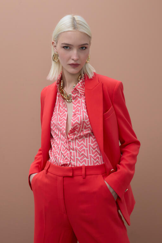 BLAZER RETO EM CORAL VIBRANTE - LOLA CASADEMUNT