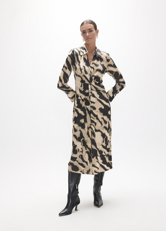 VESTIDO COM ESTAMPA DE NÓ DE MÁRMORE - LOLA CASADEMUNT