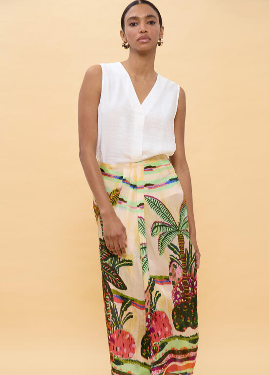 SAIA COM ESTAMPADO TROPICAL - LOLA CASADEMUNT