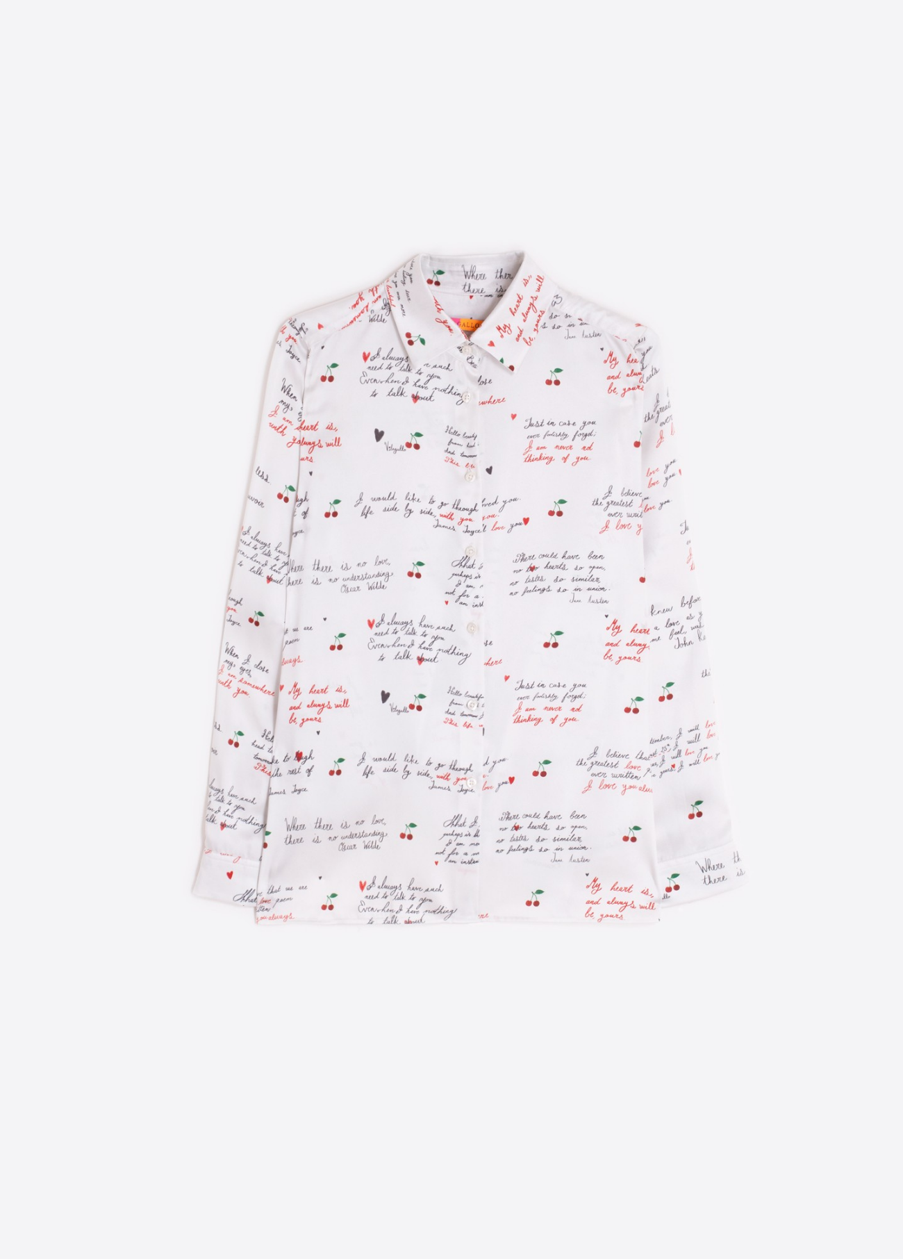 CAMISA COM ESTAMPA DE CEREJA E LETRAS - VILAGALLO