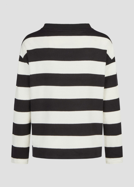 SWEATSHIRT DE RISCAS PRETAS E BRANCAS - BARBARA LEBEK