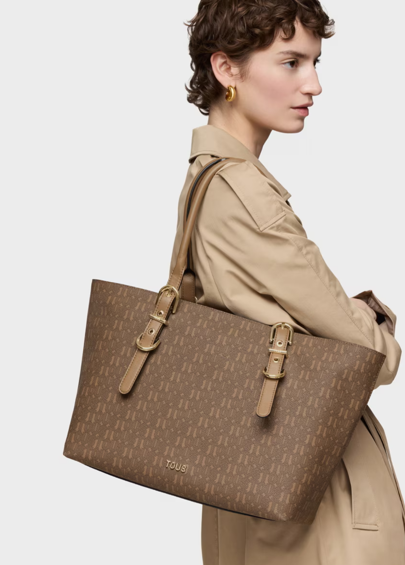 MALA TOTE BAG GRANDE TERRA TOUS BUCKLES SILHOUETTE - TOUS