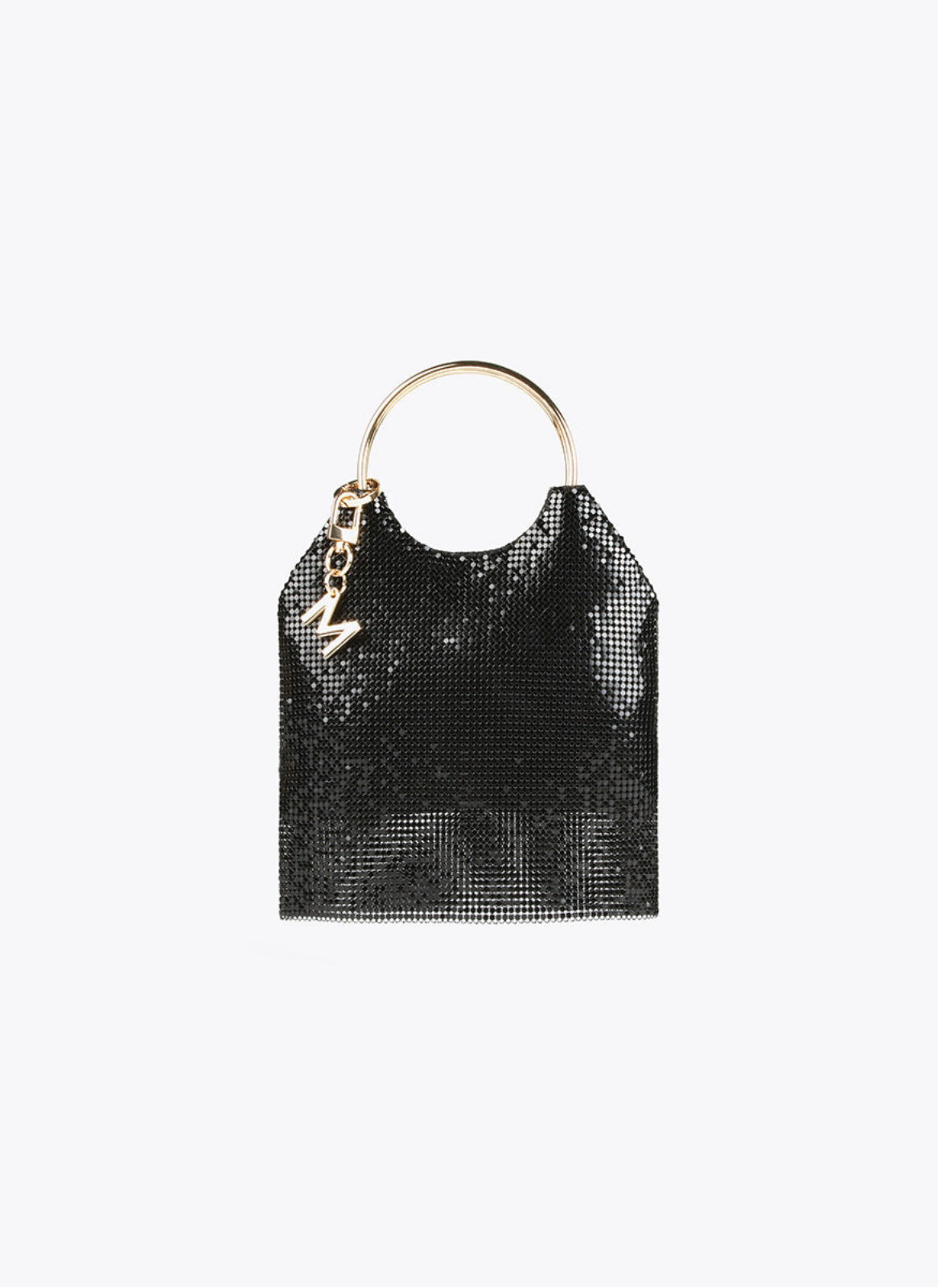 BOLSA PRETA COM BRILHOS E ALÇA - LOLA CASADEMUNT