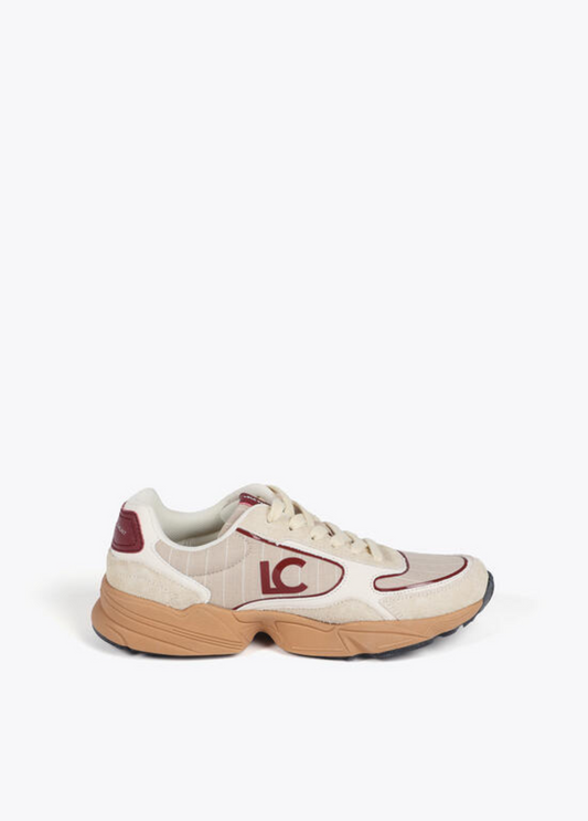 TÉNIS DESPORTIVOS CREME COM DETALHES BORDEAUX - LOLA CASADEMUNT