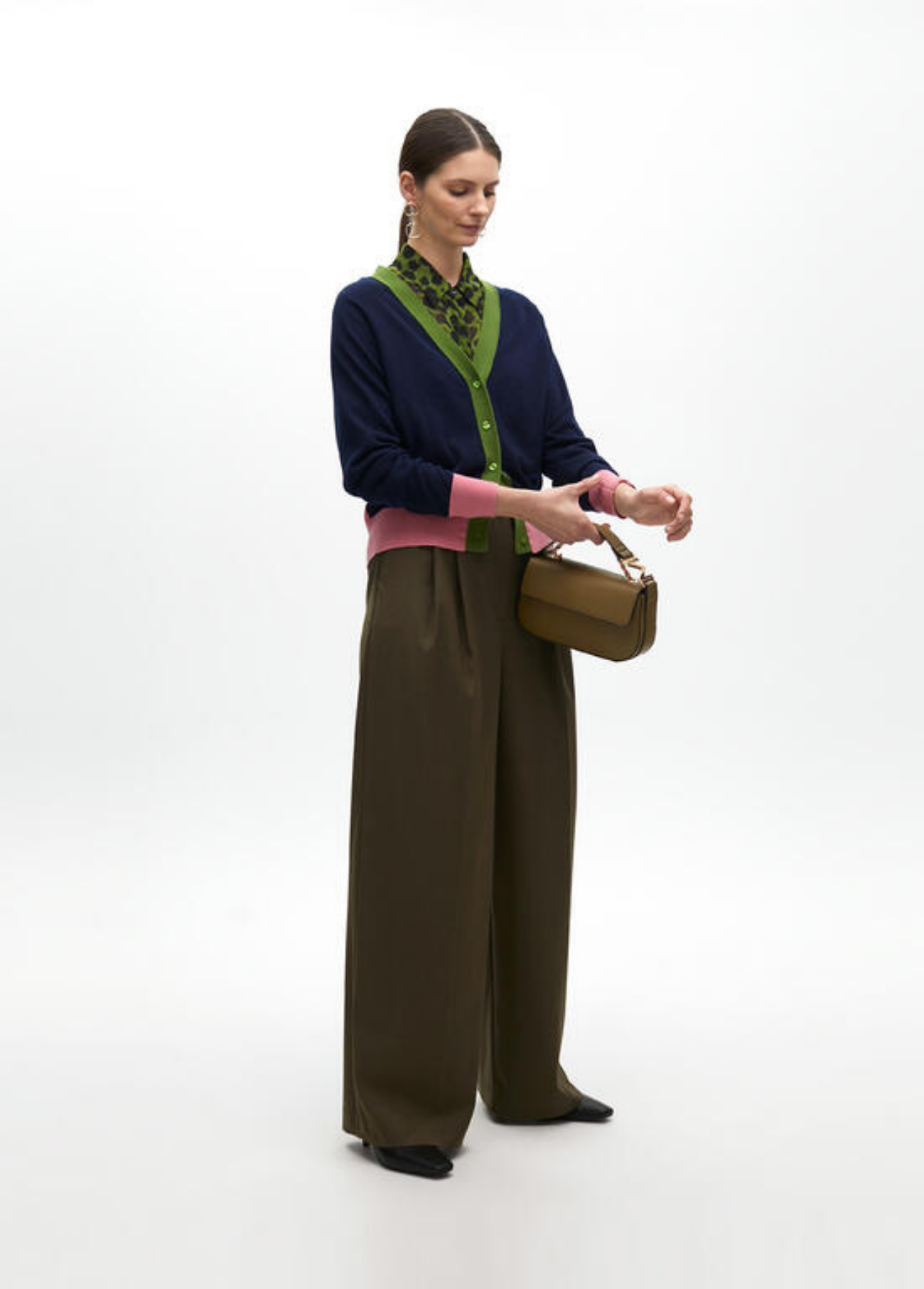 CARDIGAN TRICOLOR DECOTE EM V - LOLA CASADEMUNT BY MAITE