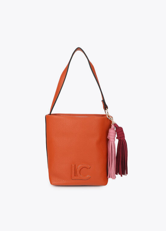 MALA BANDOLERA ECOPELE LC COM PORMENOR DE FRANJAS - LOLA CASADEMUNT
