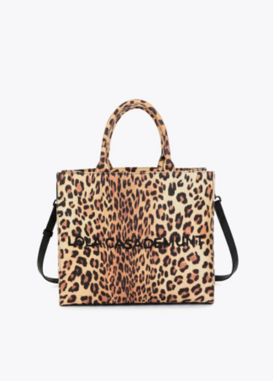 MALA SHOPPER LEOPARDO COM TECIDO DURÁVEL - LOLA CASADEMUNT
