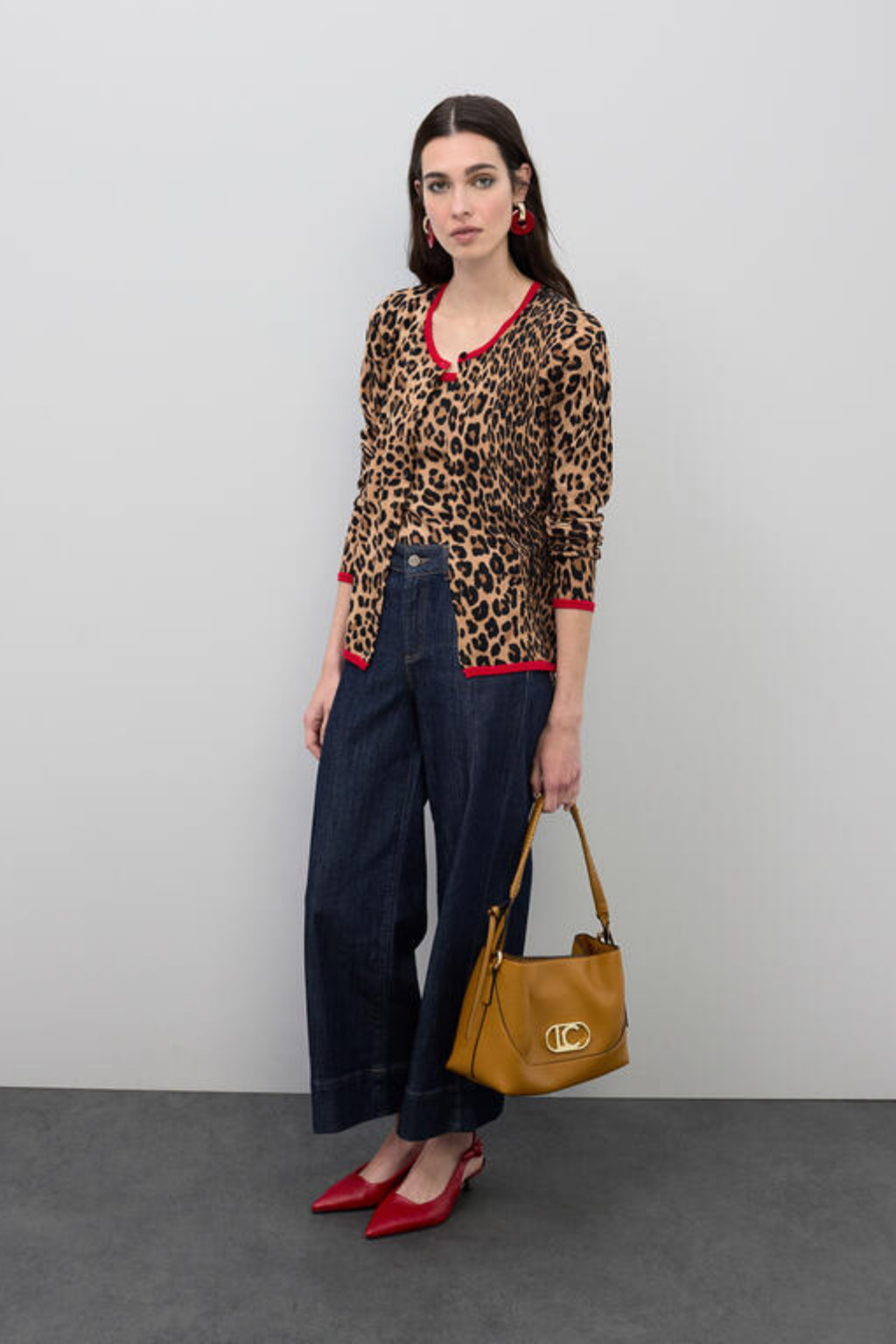 CULOTTE DE GANGA COM DETALHE DE LEOPARDO NOS BOLSOS - LOLA CASADEMUNT