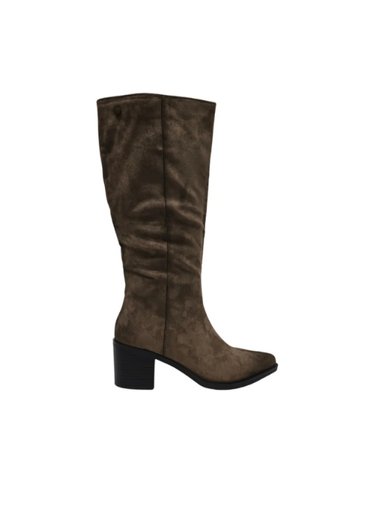 BOTAS DE COURO VEGANO DE CANO ALTO - XTI SHOES