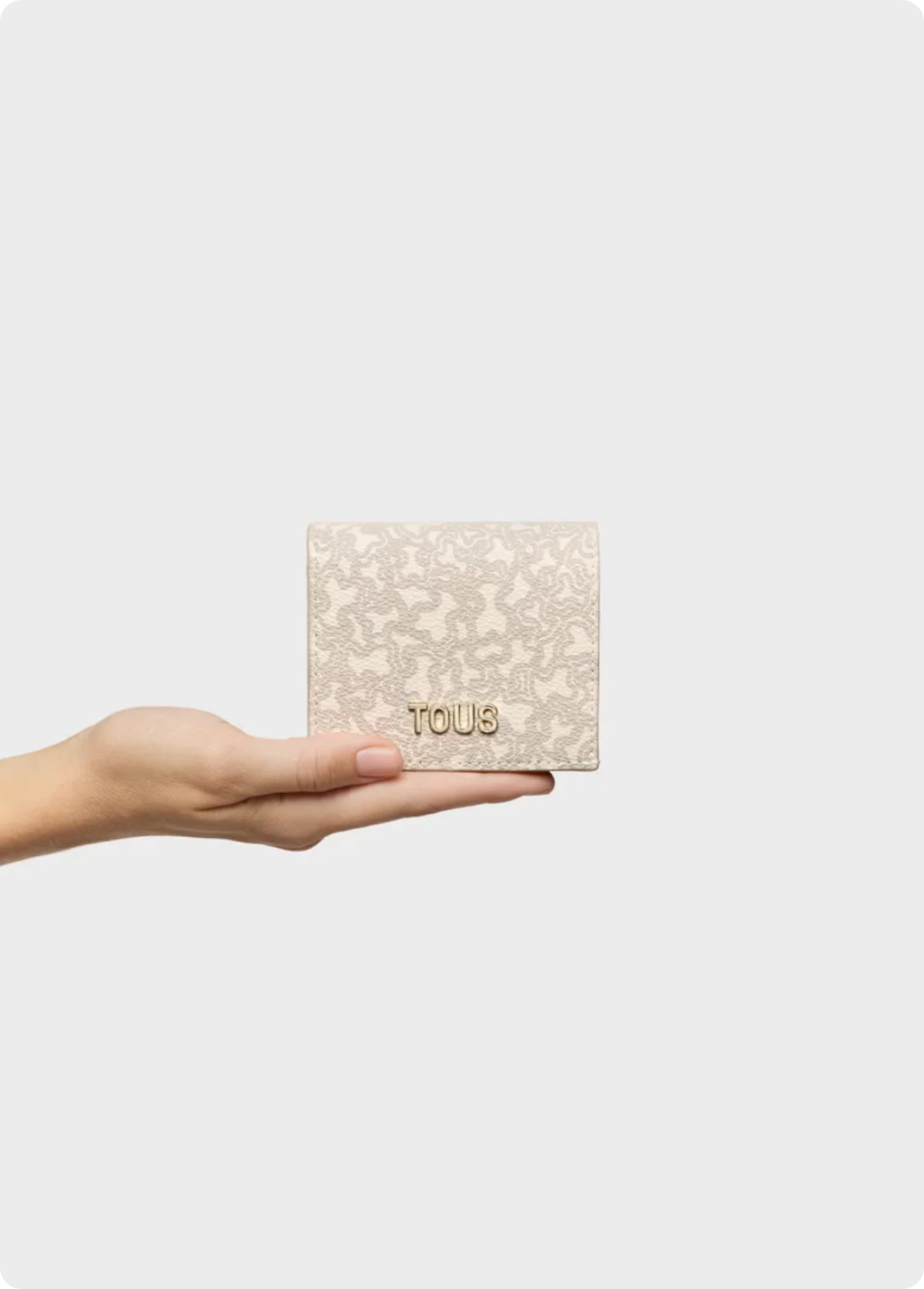 CARTEIRA PEQUENA KAOS MINI LINES BEGE - TOUS