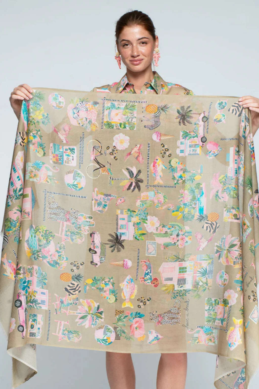 ECHARPE ESTAMPADO " CALIFÓRNIA" - VILAGALLO