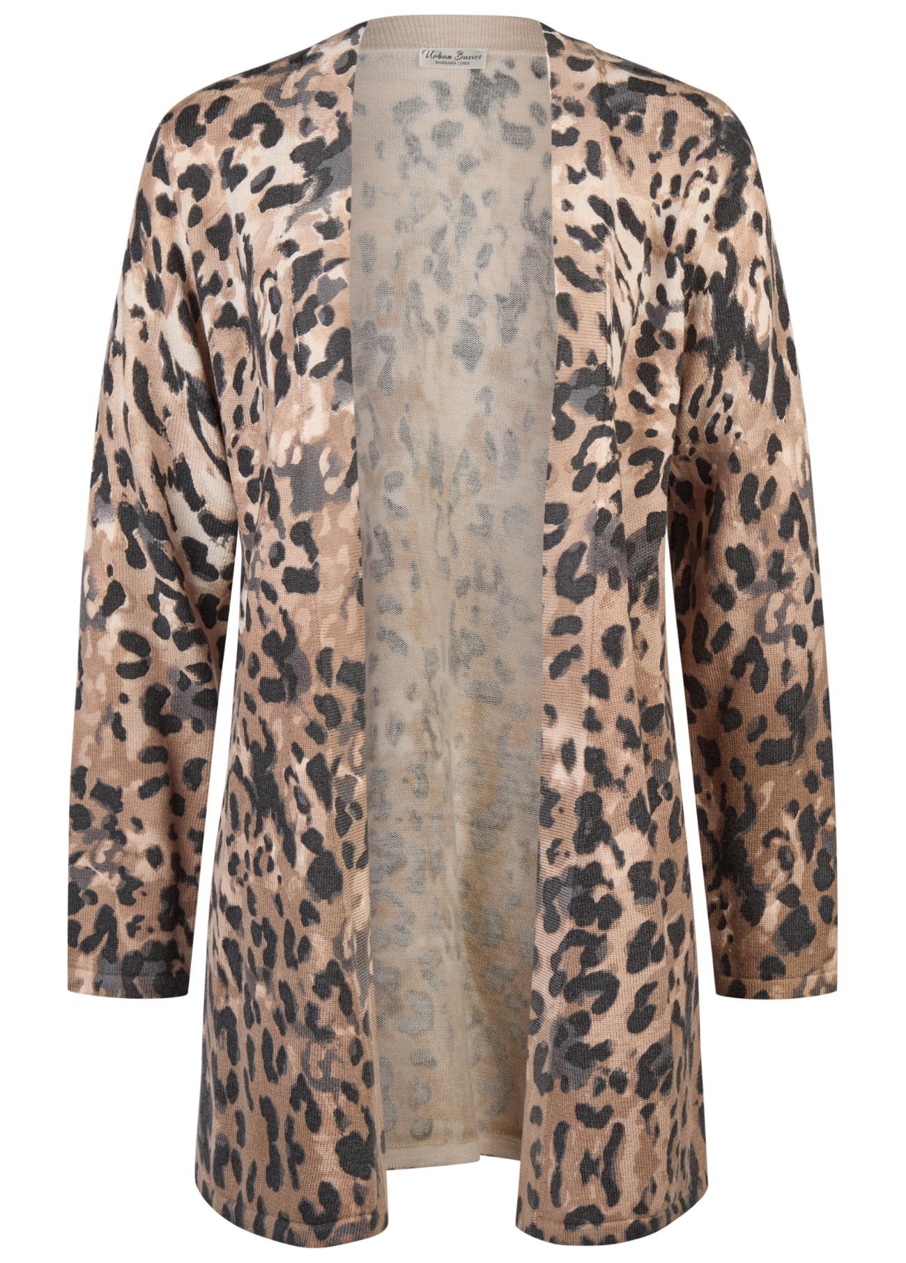 CASACO DE MALHA  COMPRIDO EM ANIMAL PRINT - BARBARA LEBEK