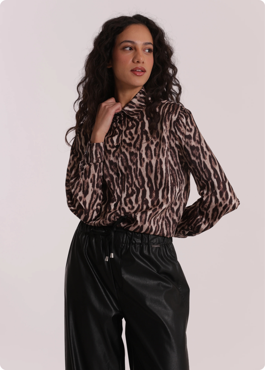 CAMISA COM ESTAMPADO ANIMAL - MIMI MUA