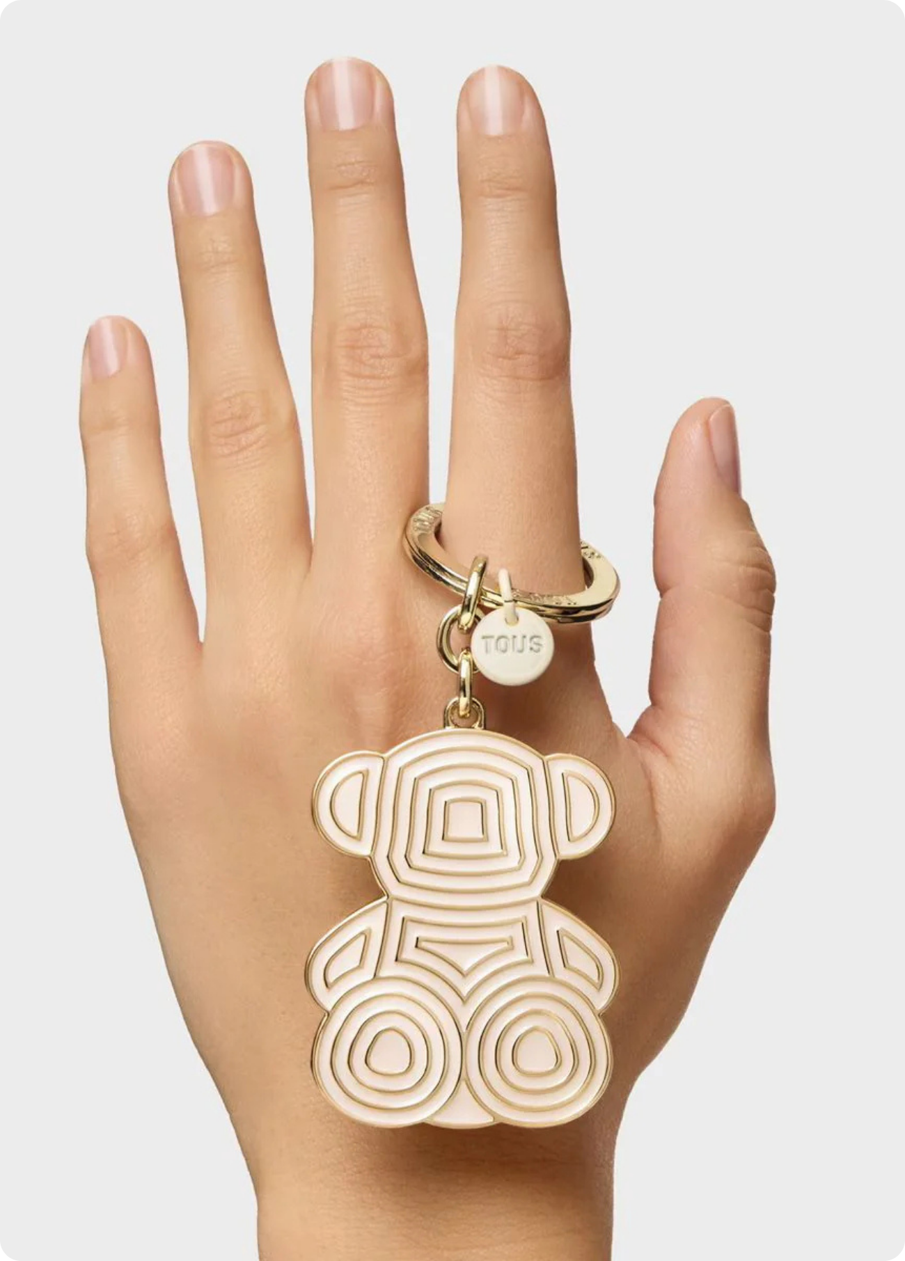 PORTA-CHAVES BEGE BOLD BEAR LINES - TOUS