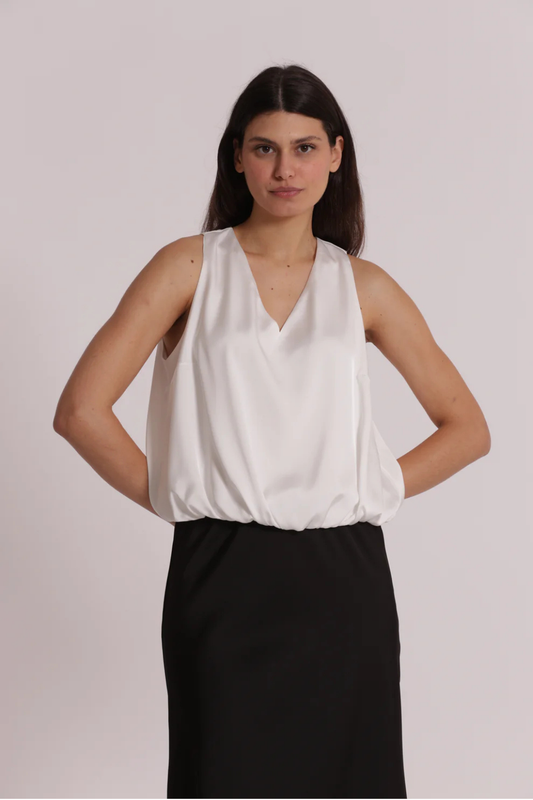 TOP BALÃO ACETINADO COM ALÇA LARGA - MIMI MUA