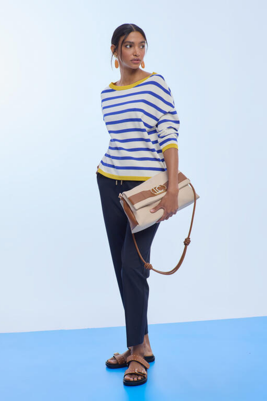 MALA TECIDO COM CAMEL EM COURO SINTÉTICO - LOLA CASADEMUNT