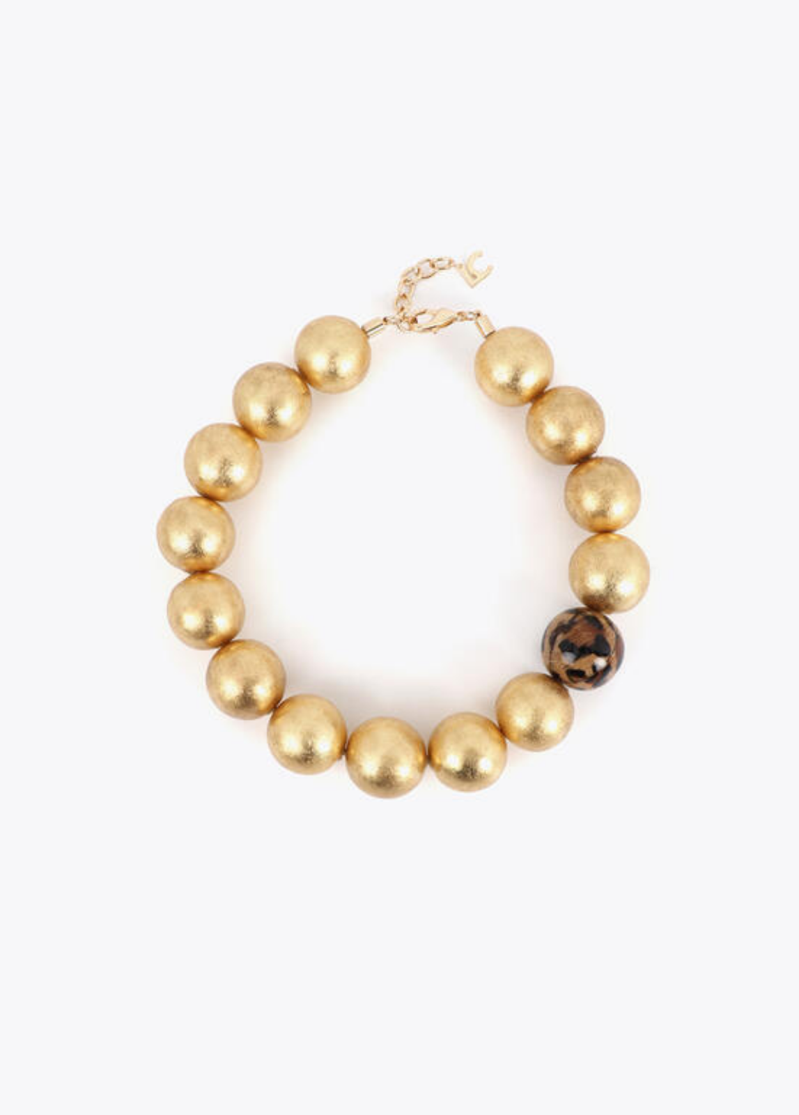 COLAR TIPO GARGANTILHA EM DOURADOS E ANIMAL PRINT - LOLA CASADEMUNT