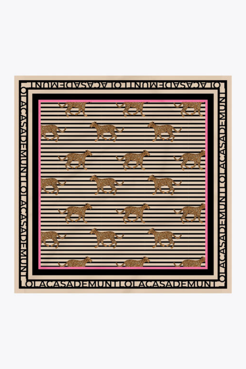 LENÇO DE CETIM DE RISCAS E LEOPARDOS - LOLA CASADEMUNT