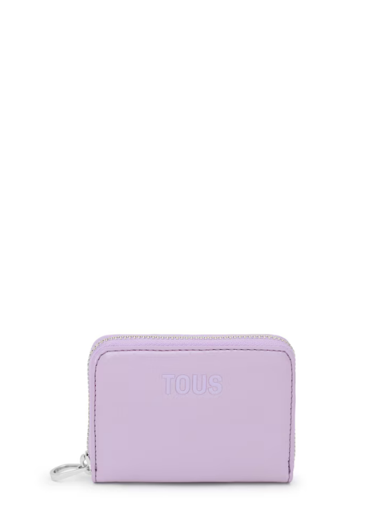 PORTA MOEDAS NEW DORP EM POLIURETANO LILÁS - TOUS