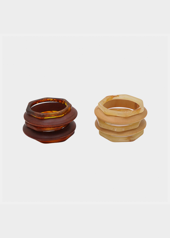SET DE PULSEIRAS DE MADEIRA - ALIBY