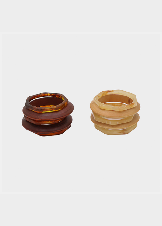 SET DE PULSEIRAS DE MADEIRA - ALIBY
