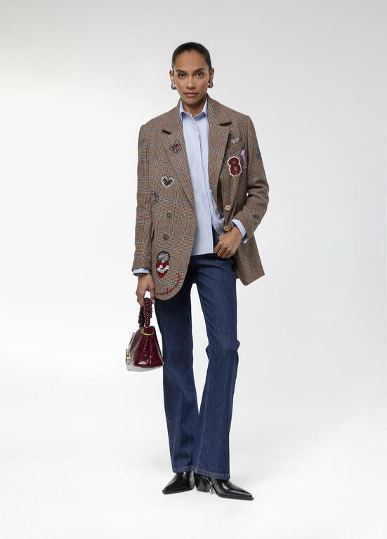 BLAZER XADREZ COM PATCHES - LOLA CASADEMUNT
