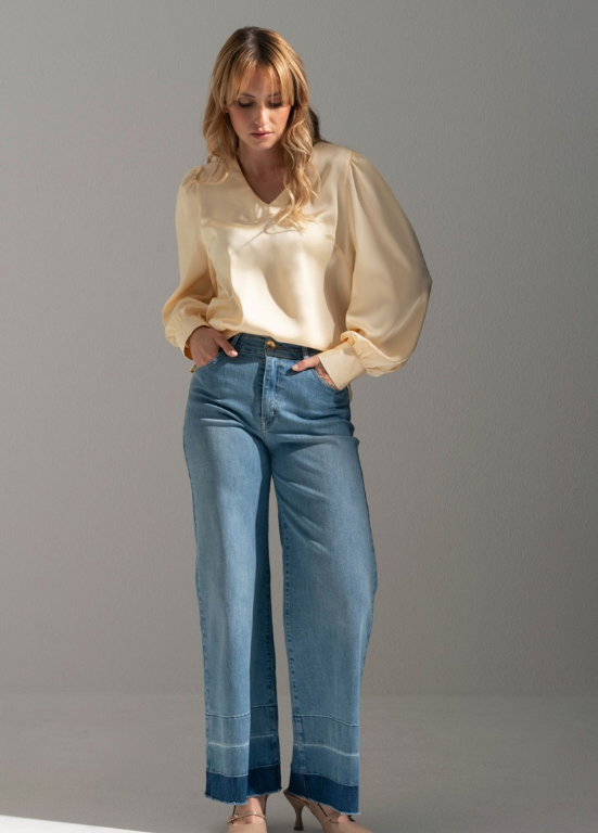CALÇAS WIDE LEG BICOLOR - FERRACHE