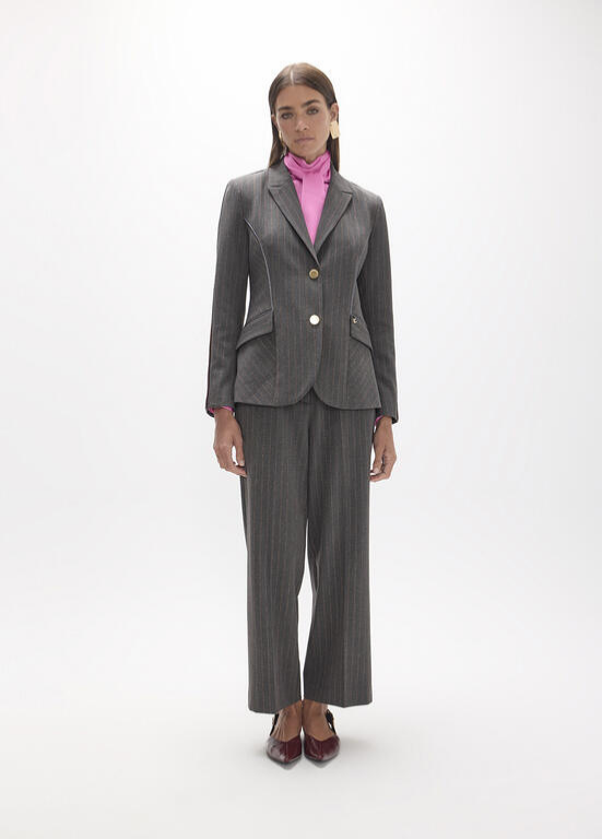 BLAZER CINTADO DE RISCA DIPLOMÁTICA - LOLA CASADEMUNT