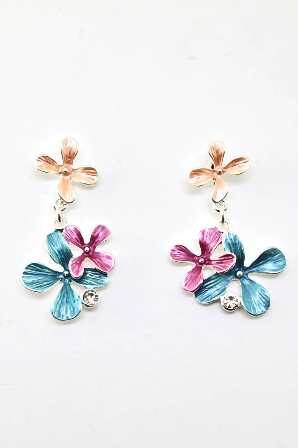 BRINCOS PEQUENOS COM FLORES - ALIBY