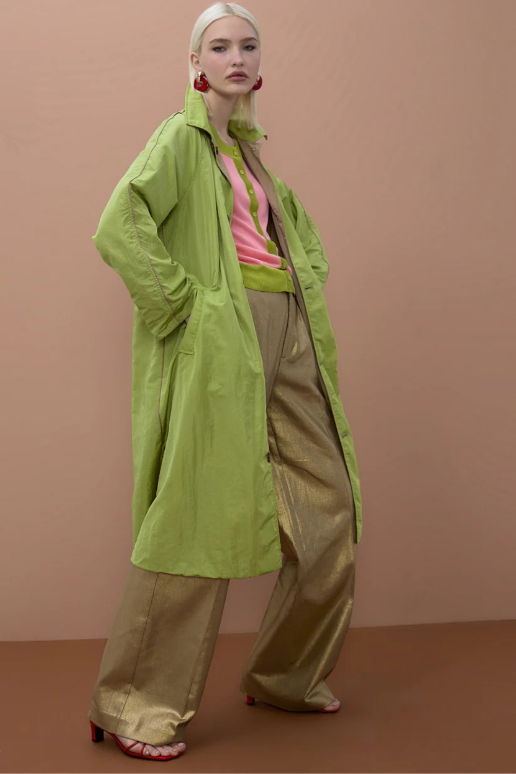 TRENCH REVERSÍVEL BEGE E VERDE - LOLA CASADEMUNT BY MAITE