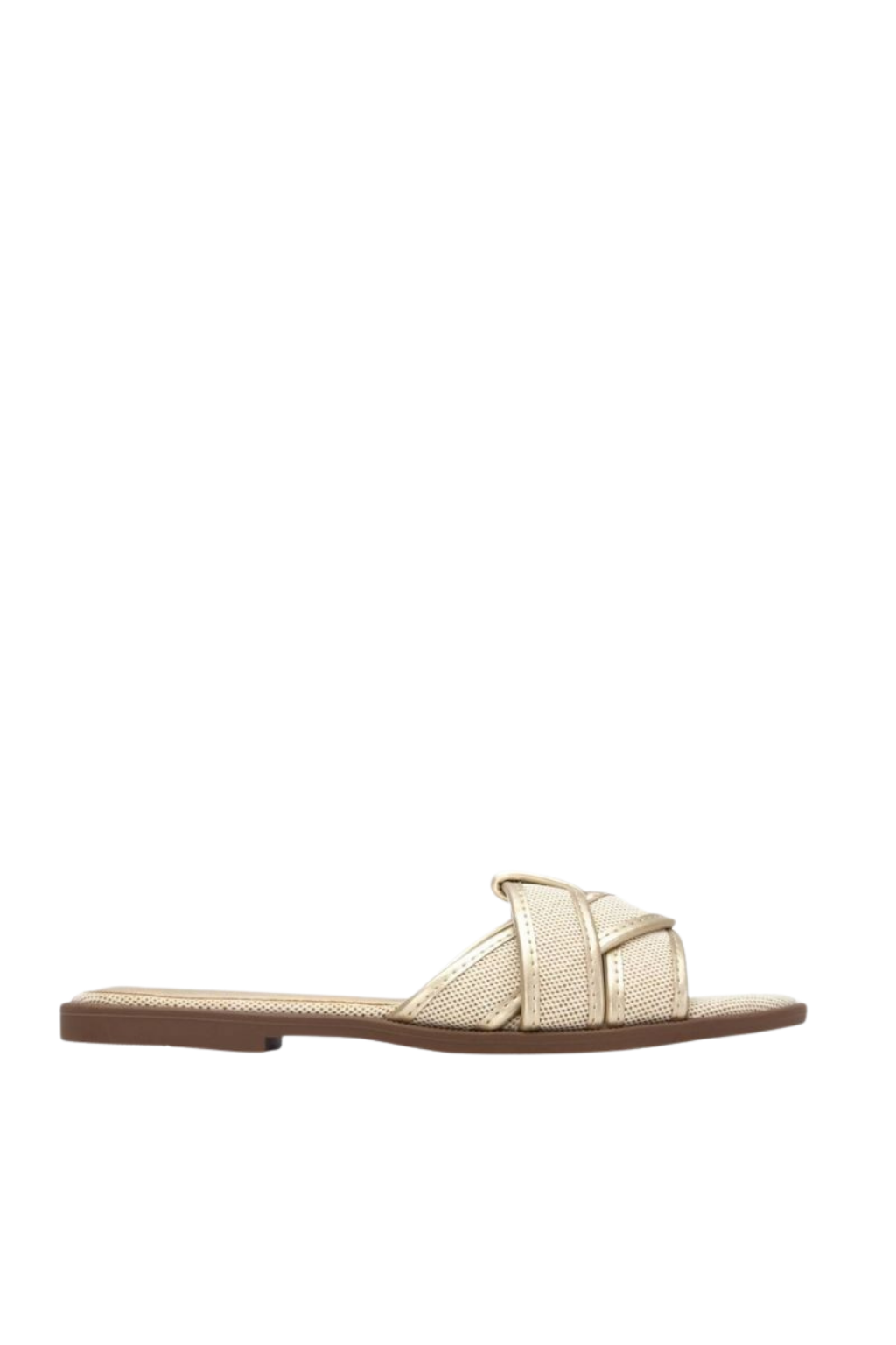 CHINELAS RASAS ABERTAS EM COR OURO - XTI shoes