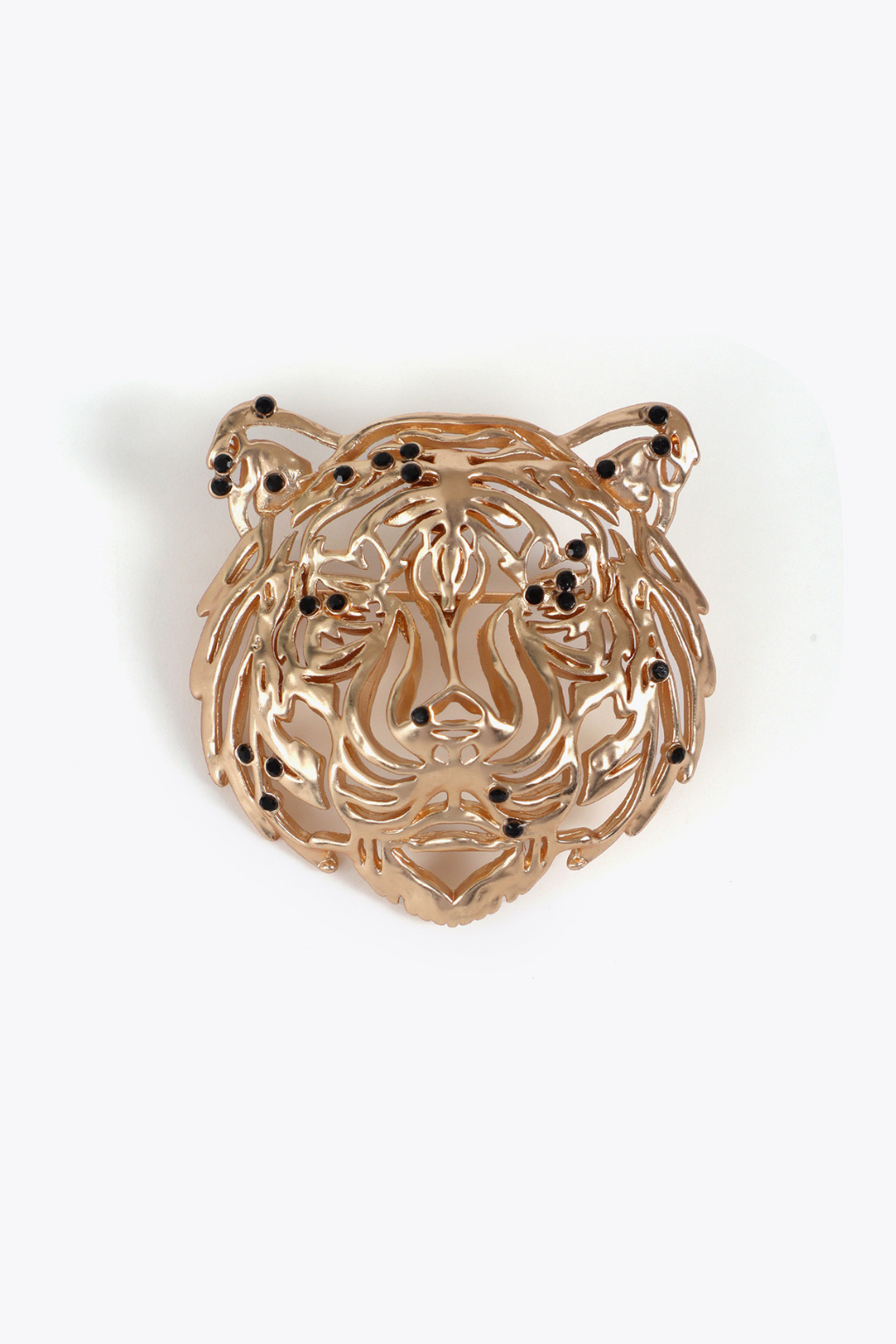 ALFINETE DOURADO COM CABEÇA DE TIGRA - LOLA CASADEMUNT