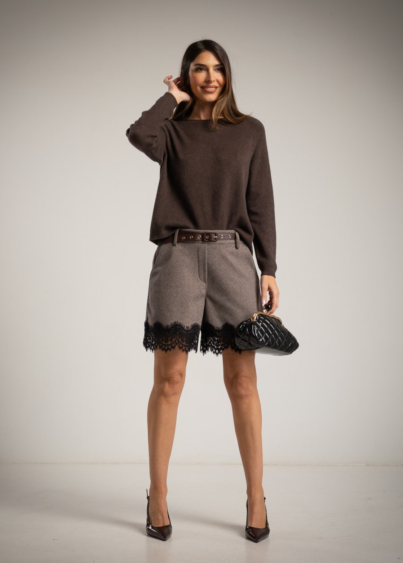 CALÇÕES CINZA COM RENDA FALL/WINTER - ALBANOS