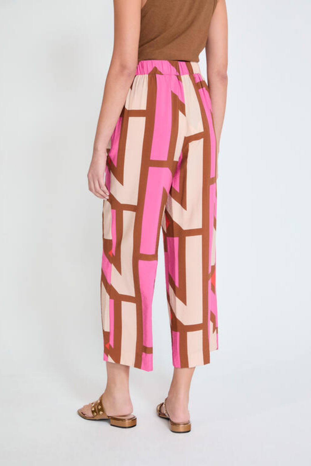 CALÇAS ESTAMPADAS GEOMÉTRICAS MULTICOLOR - LOLA CASADEMUNT BY MAITE