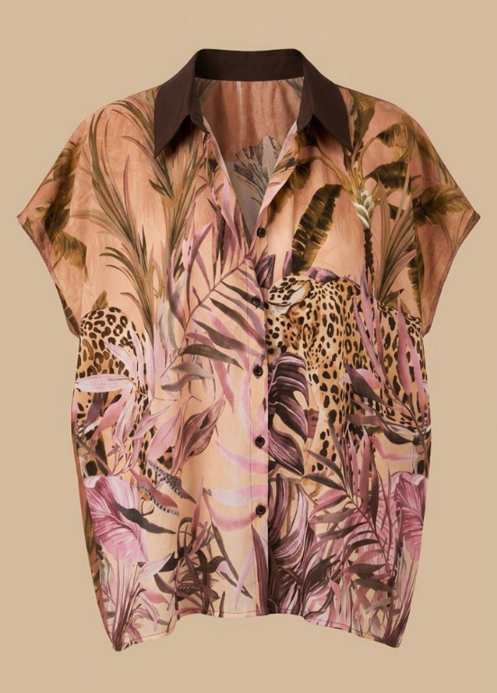 BLUSA FRESCA COM ESTAMPADO JUNGLE - ALIBY