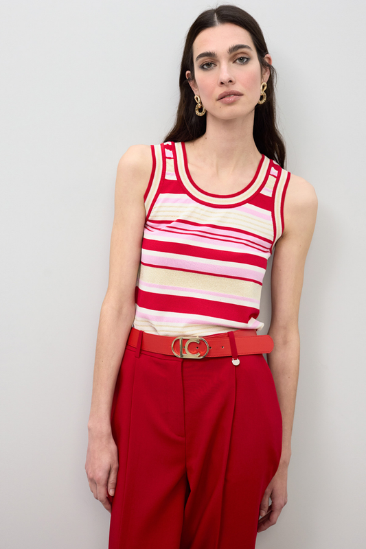 TOP DE RISCAS TRICOLOR- LOLA CASADEMUNT