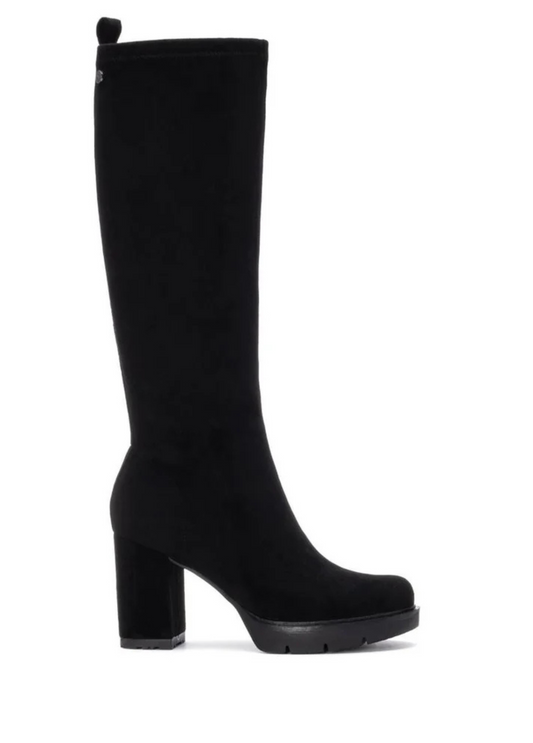 BOTA DE SALTO ELÁSTICA COM CAMURÇA MACIA - XTI SHOES