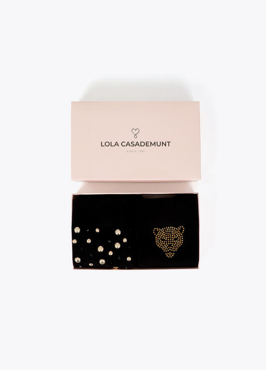 CONJUNTO PRESENTE DE MEIAS COM PÉROLAS E CRISTAIS - LOLA CASADEMUNT