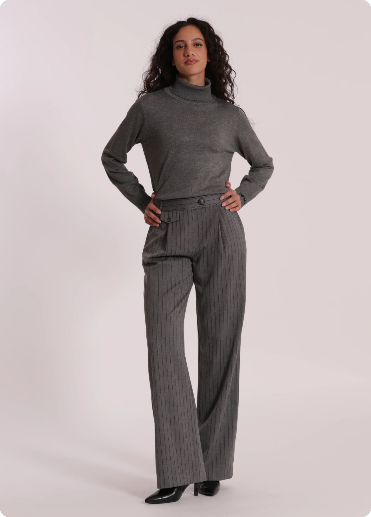 CALÇAS PALAZZO COM RISCA DIPLOMATA EM BORDEAUX - MIMI MUA